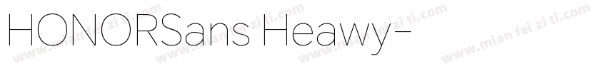 HONORSans Heawy字体转换